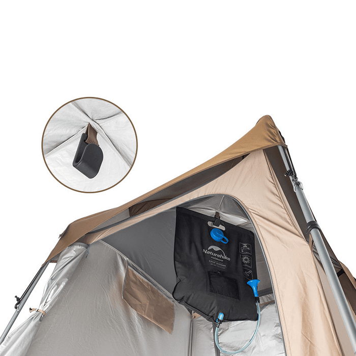 Naturehike Portable Privacy Shower Tent Toilet Metal Rods Waterproof PU2000 Sliver Coated Sunshade Canopy