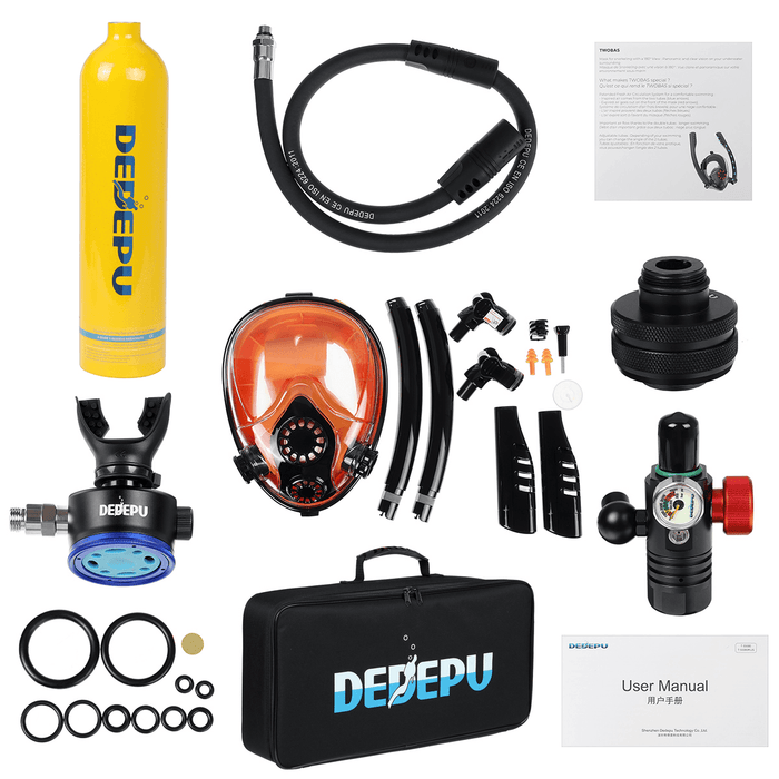 1L Diving Mini Scuba Cylinder Oxygen Tank Underwater Breath Equipment+Face Mask