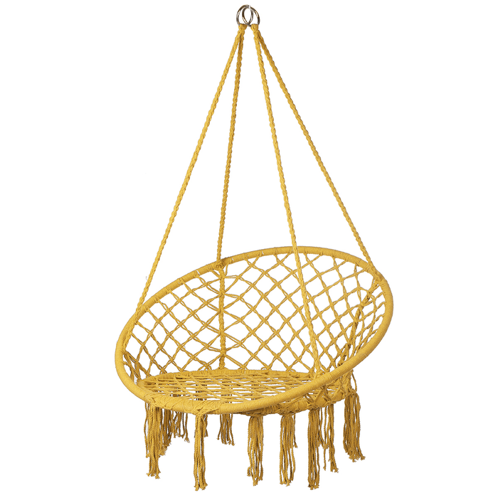 Macrame Swing Chair Kids Hanging Hammock Chair Max Load 125Kg Outdoor Indoor Garden