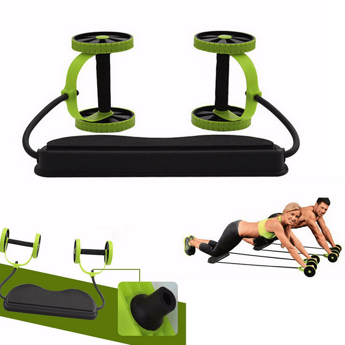 Abs Exercise Wheels Roller Stretch Elastic Abdominal Pull Rope Abdominal Muscle Trainer Home Fitness Equipment