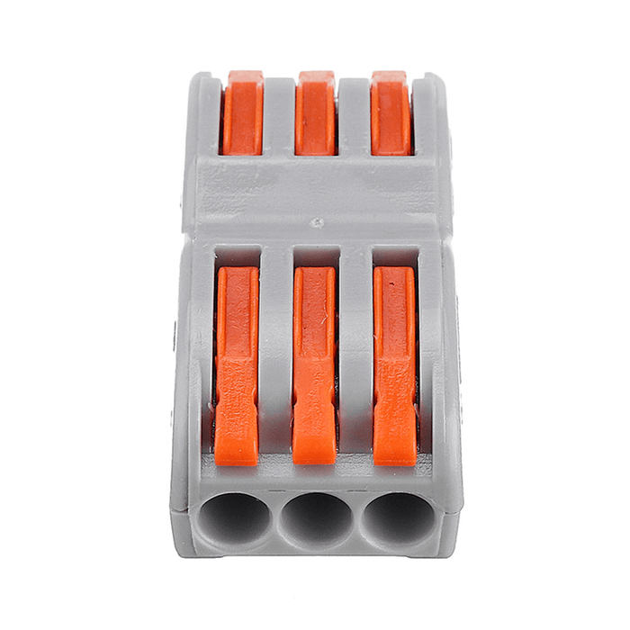 Minleaf 9Pcs 3Pin Wire Docking Connector Terminal Block Universal Quick Terminal Block Electric Cable Wire Connector Terminal 0.08-4.0Mm²