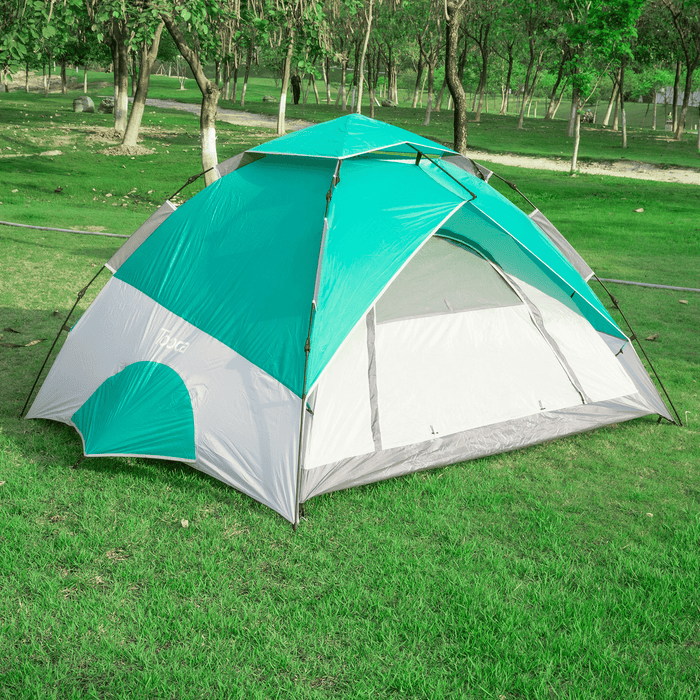 Tooca 4 Person Camping Tent Instant Set up Automatic Dome Tent Waterproof Windproof Outdoor Camping Sun Protection Shelters