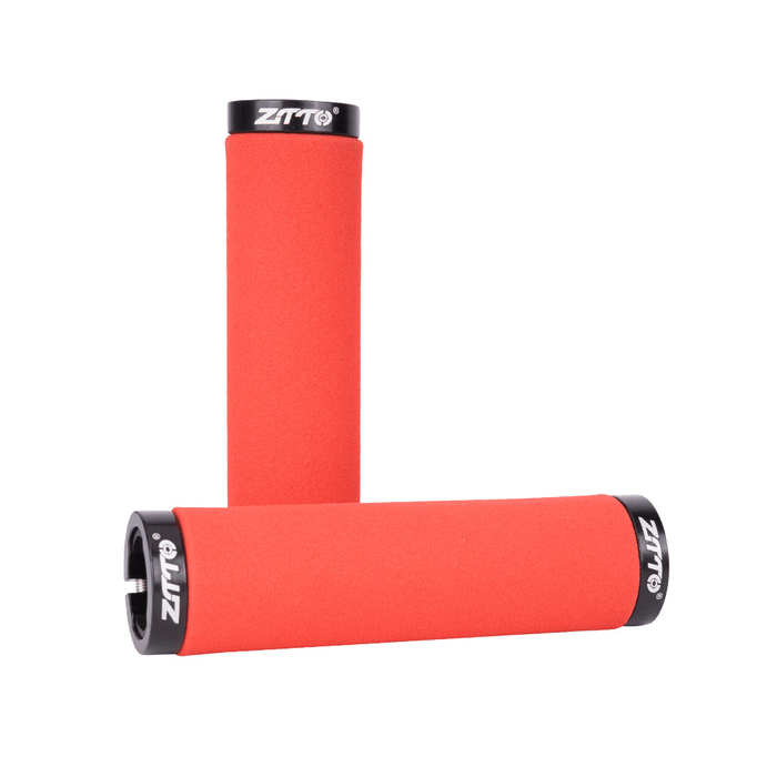 ZTTO Soft Double Side Locking Solid and Stable Sponge Aluminum Alloy 1 Pair X Bicycle Grip Mountain Bikes Grip