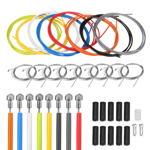 BIKIGHT 2M Bike Bicycle Front Rear Inner Outer Wire Gear Shifter Cable Cycling Repair Kit Multicolor