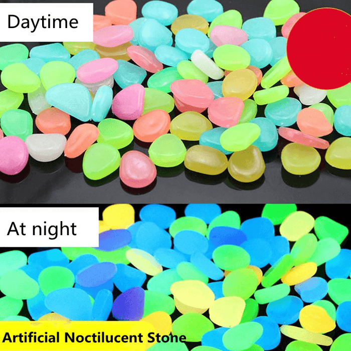 Artificial Resin Noctilucent Stone Various Colors Landscape Assistant Suitable for Fish Tank or Garden