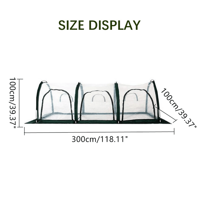 Waterproof PVC Garden Greenhouse Cover for Protecting Plants, Flowers, and Vegetables from Heat and Cold - 200x100x100cm