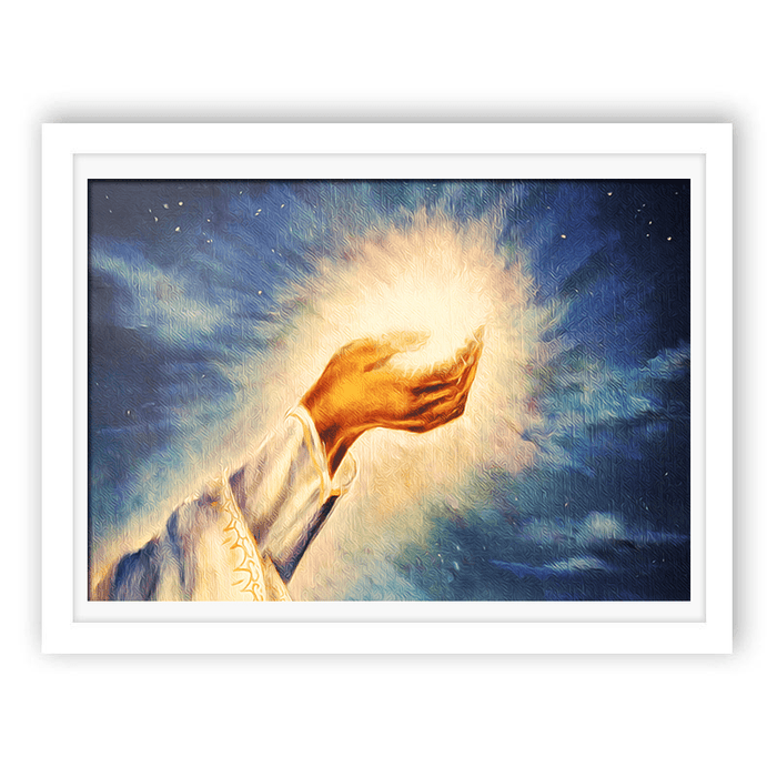 Miico Hand Painted Oil Paintings Light of Christ Wall Art Home Decoration Paintings