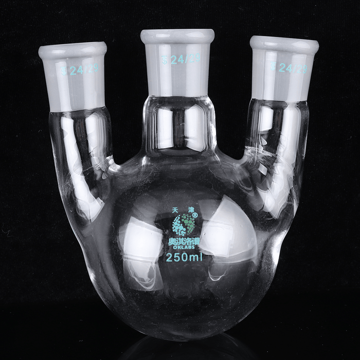 100Ml 250Ml 500Ml Glass 24/29 Three Neck round Bottoom Boiling Flask 3-Neck Laboratory Glassware