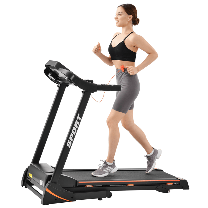 [USA Direct] 14.8Km/H 3.5HP Folding Treadmill 12 Programs Electric Running Machine Fitness Gym Home Max Load 330Lbs US Plug