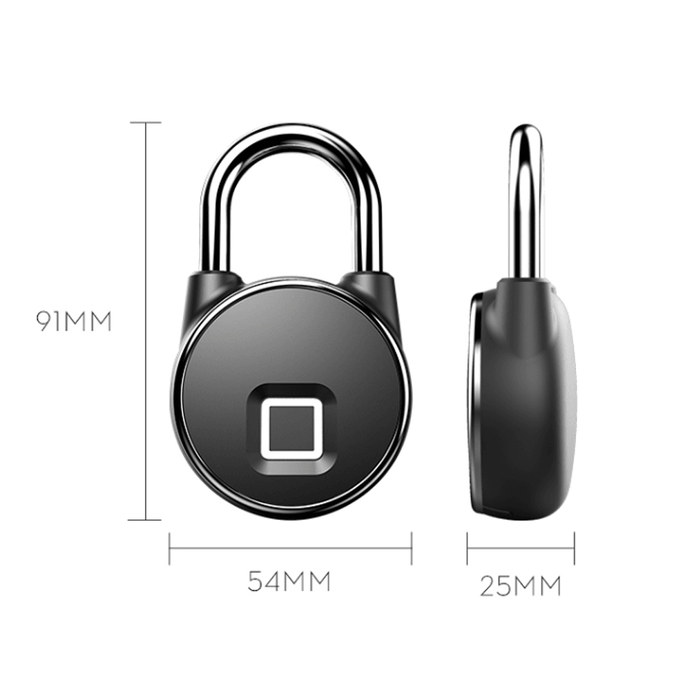 ANYTEK P22+ Bluetooth Fingerprint Smart Lock Anti-Theft 2 Modes Unlock Fingerprint Mobile APP Keyless Padlock IP66 Waterproof USB Charging Security Padlock Travel Bike