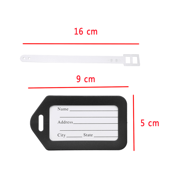 10 Pcs Luggage Bag Tag Name Address ID Label Plastic Travel Bag Tags for Suitcase Bag