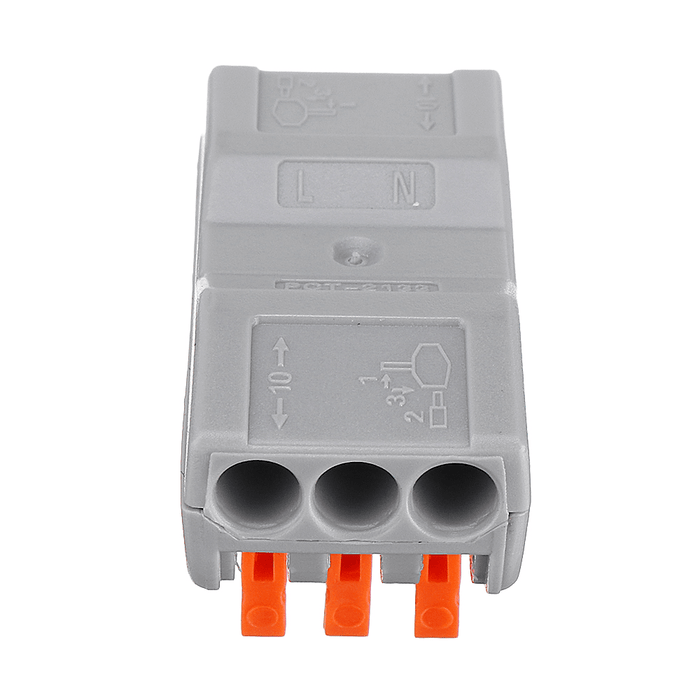 Excellway 3Pin Wire Docking Connector Termainal Block Universal Quick Terminal Block SPL-3 Electric Cable Wire Connector Terminal 0.08-4.0Mm²