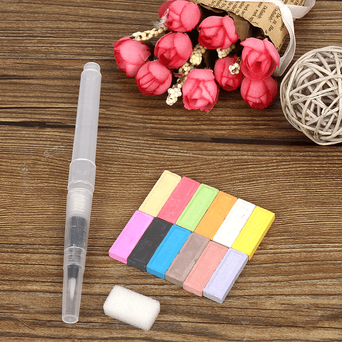 12/18/24 Solid Watercolor Paint Set Portable Drawing Painting Brush Art Supplies