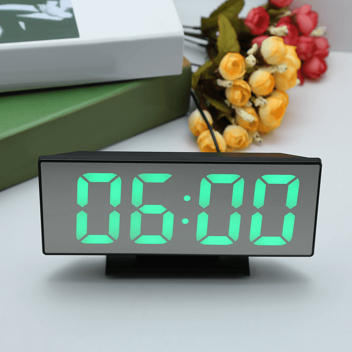 Digital Alarm Clock Mutifunction LED USB Charging Mirror Alarm Home Decor Desk Clock