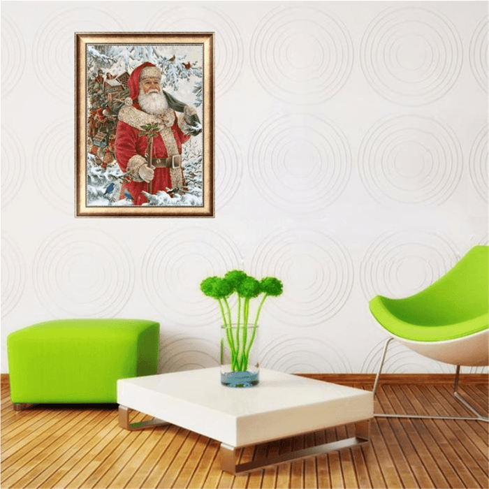 Full Drill Santa Claus DIY 5D Diamond Paintings Cross Stitch Kits Home Decorations