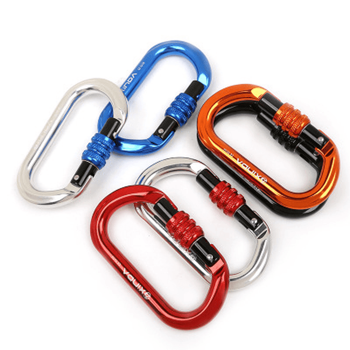 XINDA XD8122N Climbing Super Strength Steel Screw Main Lock Protection Climbing Hiking Carabiner