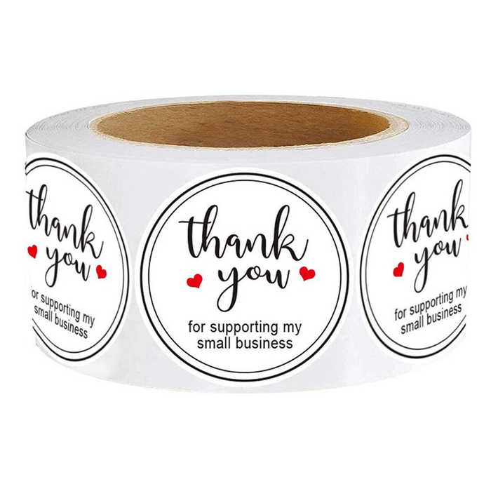 500Pcs/Roll 25Mm Thank You round Sticker Wedding Flower Gift Self-Adhesive Label