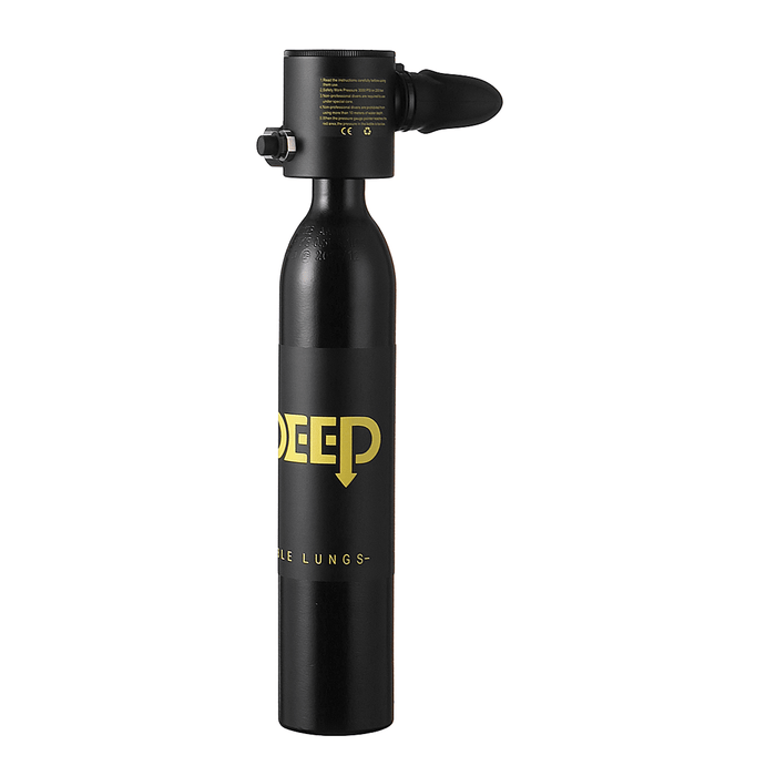 DIDEEP 0.5L Scuba Diving Oxygen Reserve Air Tank Set Hand Pump Oxygen Cylinder Mini Operated Pump Equipment with Respirator