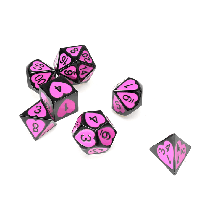 7PCS Metal Polyhedral Dices Set for Dungeons and Dragons Dice Desktop RPG Game