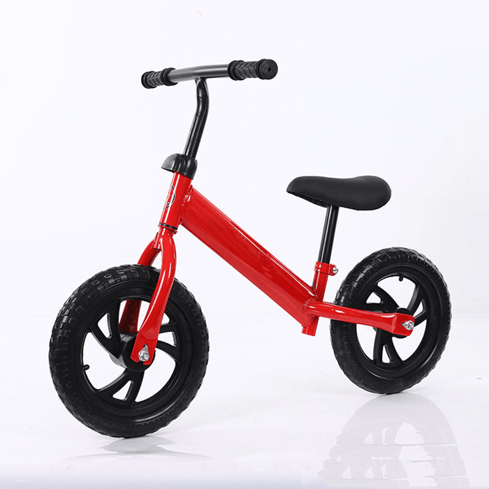 12Inch Kid Push Balance Bike Adjustable No-Pedal Children Beginner Rider Training Toddler for over 2 Years Old Christmas Gift