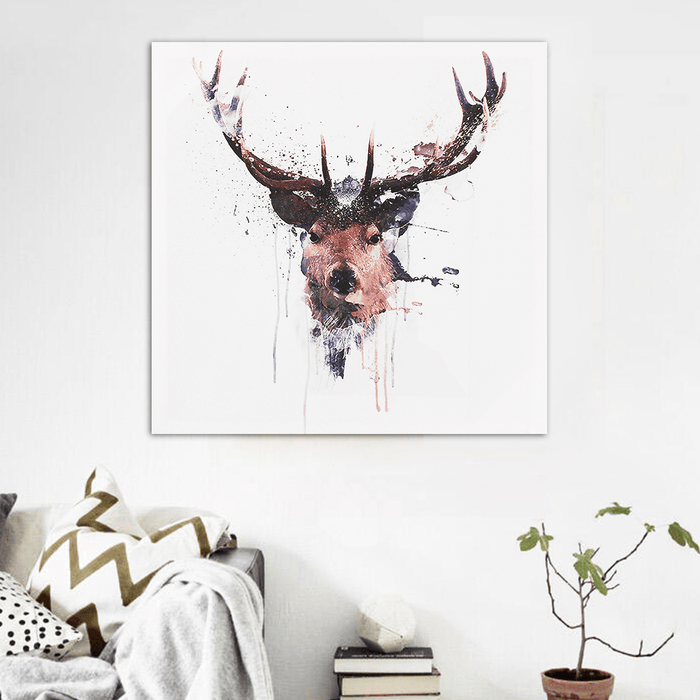 16'' Abstract Stag Deer Canvas Picture Printed Paintings Décor Framed / Unframed