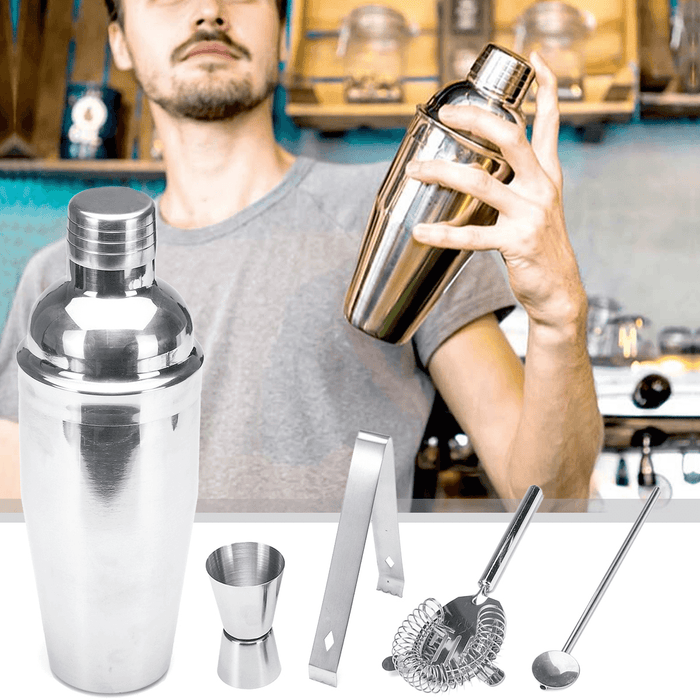 Stainless Steel Cocktail Shaker Mixer Drink Bartender Martini Tools Bar Set Kit