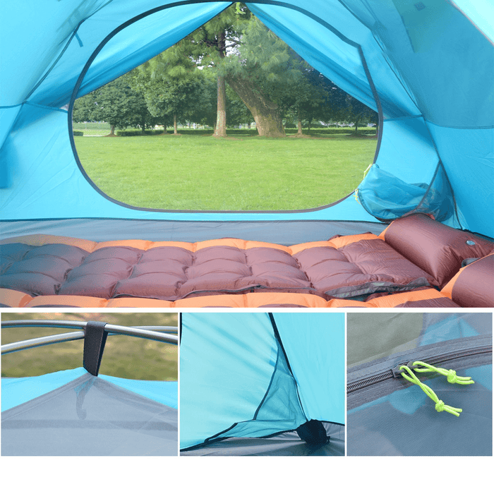 2 People Large Camping Tent Lightweight Double Layer Waterproof Anti-Uv Sun Canopy Camping Hiking Fishing Family Shelters