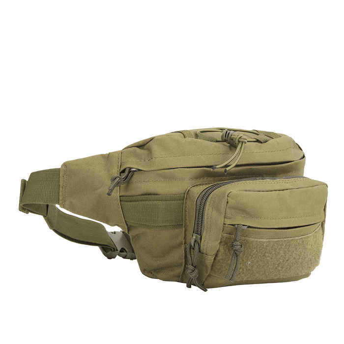 Multifunctional Tactical Waist Pack with Zip Abrasion-Resistant and Waterproof Adjustable Outdoor Camping Cycling Travel Hunting Storage Bag