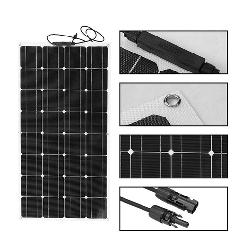 18V 100W ETFE Sunpower Flexible Solar Panel Monocrystalline Silicon Laminated Solar Panel 1050*540Mm