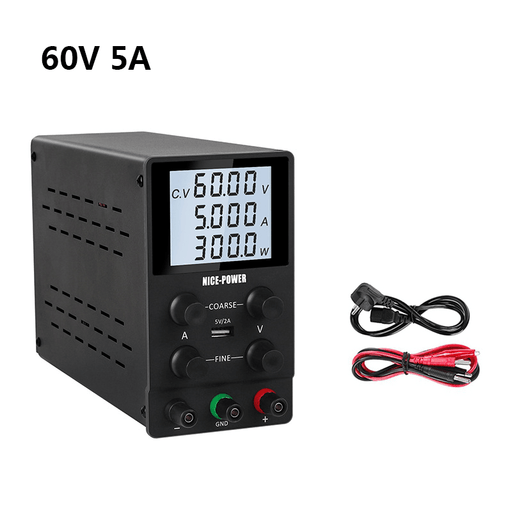 NICE-POWER 0-60V 0-5A Adjustable Lab Switching Power Supply DC Laboratory Voltage Regulated Bench Precision Digital Display Power Supplies