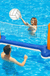 Inflatable Water Volleyball Net Basketball Hoop Basketball Volleyball Floating Toys Swimming Pool Toy Set