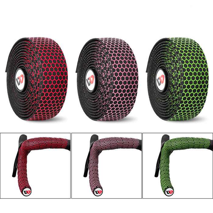 WEST BIKING Bike Handlebar Tape Road Bicycle Anti-Slip Silica Gel EVA Shock Absorption Handle Bar Tape Cycling Wrap End Plug