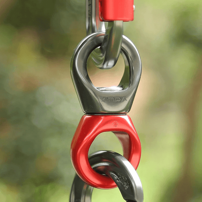 XINDA 30KN Outdoor Universal Ring High Quality Aluminum Swing Swivel for Anchoring Yoga Climbing