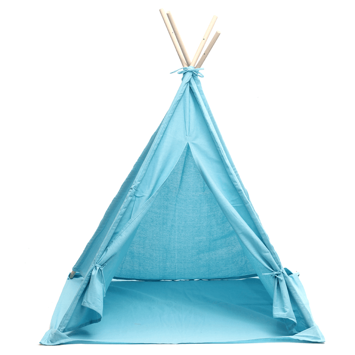 1.6/1.8M Kids Play Tents Cotton Canva Folding Indoor Outdoor Playhouse Triangle Indian Children Baby Game Funny House Wigwam Camping Tent