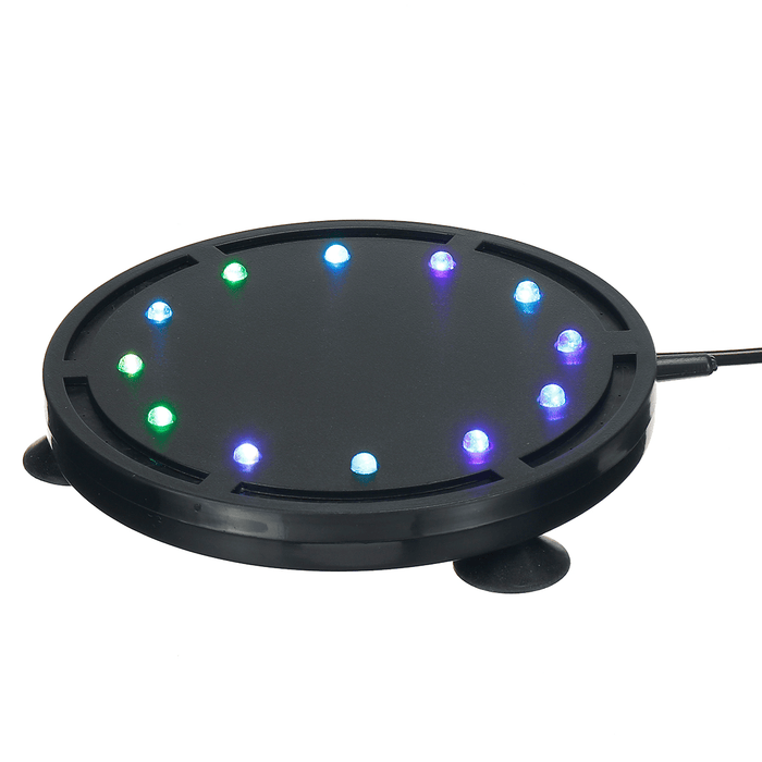 12 RGB Leds Underwater Submersible Fish Tank Light Color Changing Air Bubble Light Waterproof Aquarium Lamp Oxygen Maker