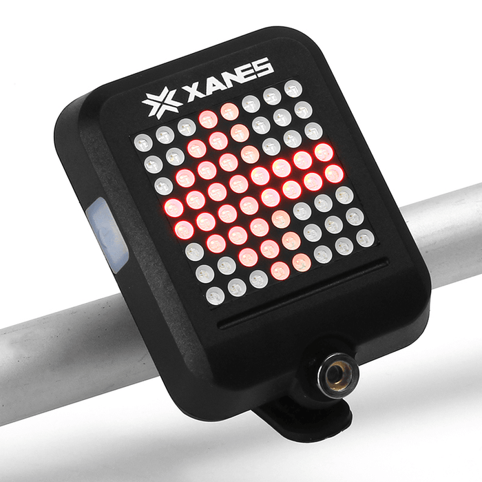 XANES 64 LED 80LM Intelligent Automatic Induction Steel Ring Brake Safety Bike Tail Light with Infrared Laser