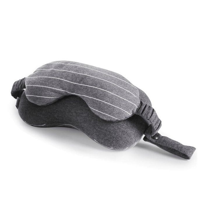 2 in 1 Portable Cotton Neck Pillow Head Cushion Eye Mask Travel Airplane Sleep Rest