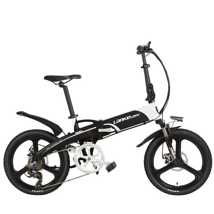 LANKELEISI G660 12.8Ah 48V 400W 20Inch Folding Moped Bicycle 100Km Mileage Max Load 120Kg with EU Plug