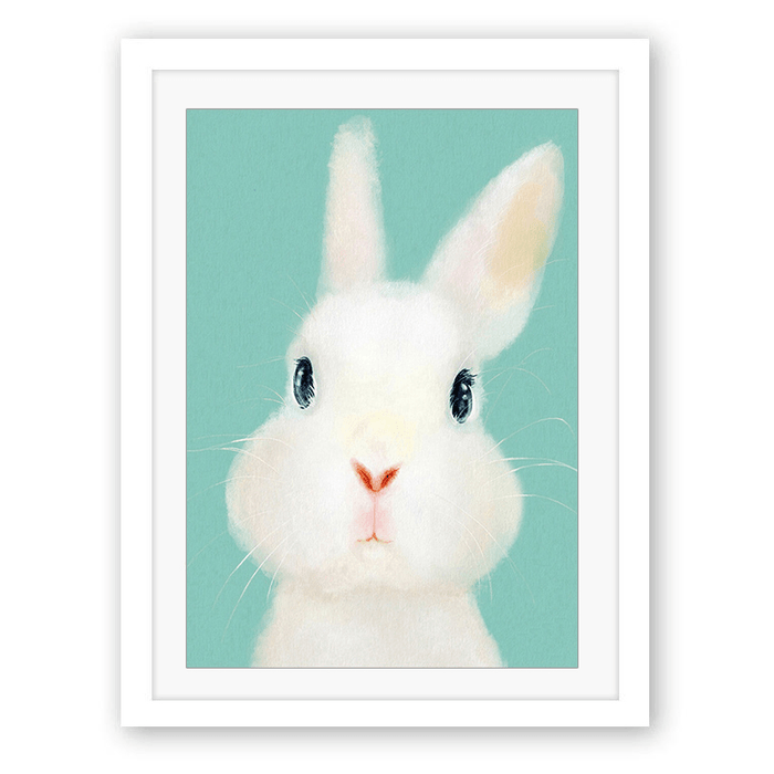 Miico Hand Painted Oil Paintings Cartoon Rabbit Paintings Wall Art for Home Decoration