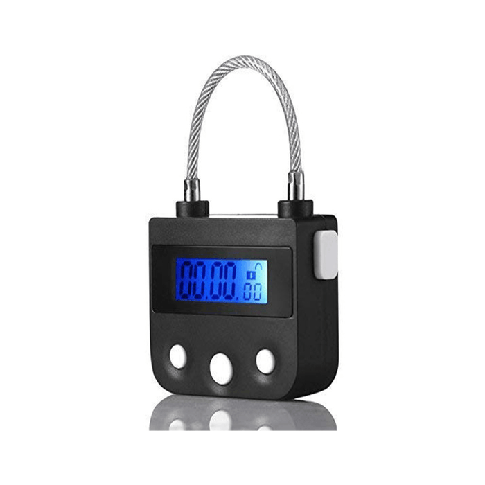 99 Hours USB Rechargeable Time Out Padlock Max Timing Lock Digital Timer Alarming Padlock W/ LCD Display Screen