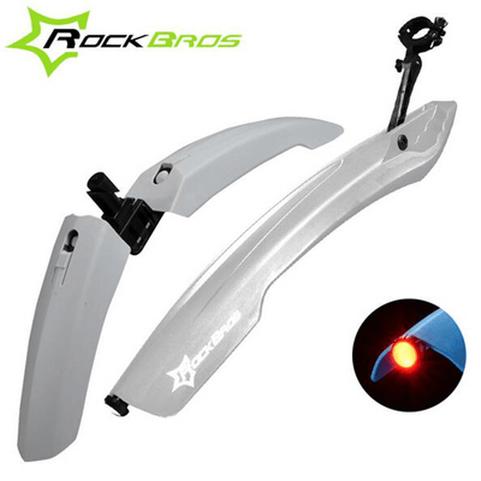 ROCKBROS MTB Mountain Bike Fenders Front Rear Light Rear Cycling Quick Release Mudguard Fender Set