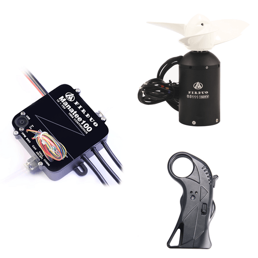 FIRDUO 100A 150KV Brushless ESC Underwater Thruster Set Wireless Remote Control Bi-Directional Waterproof Electric Propeller Electric Surfboard Kit