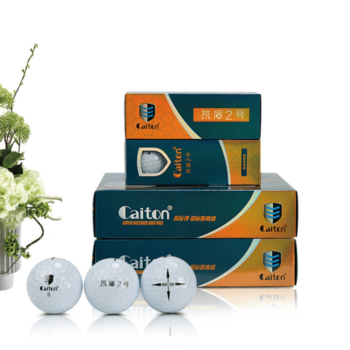 CAITON 12 Pcs Golf Ball Training Match Competition Tennis Ultra Long Distance High Rebound Team Sport Practice Golf Accessories