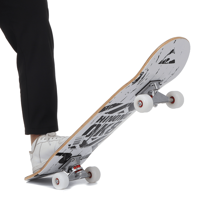 SGODDE 31'' Skateboards 7 Layer Canadian Maple Double Kick Long-Board for Kids Youths Beginners