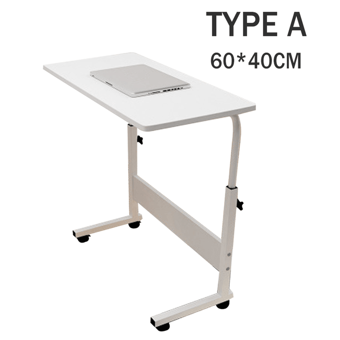 80Cm/60Cmx40Cm Movable Rolling Laptop Desk Table Adjustable Height Bedside Stand