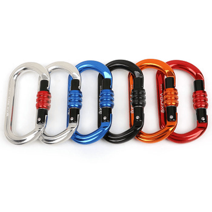 XINDA XD8122N Climbing Super Strength Steel Screw Main Lock Protection Climbing Hiking Carabiner