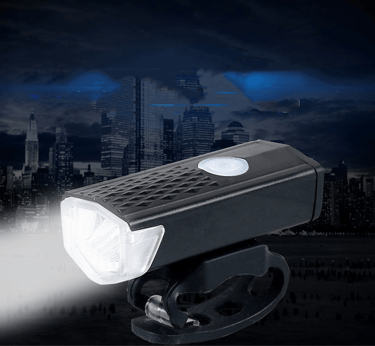 BIKIGHT Bicycle Front+Rear Light Set USB LED Rechargeable MTB Mountain Front Lamp Headlight Rainproof Ultralight Flashlight Bicycle Light