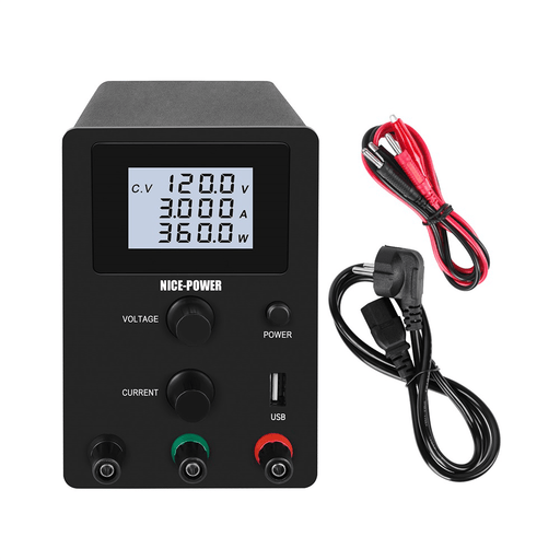 R-SPS1203D LCD Screen 120V 3A Adjustable Switching DC Lab Bench Power Supply Digital Regulated Modul Laboratory 110V/220V Current Stabilizer