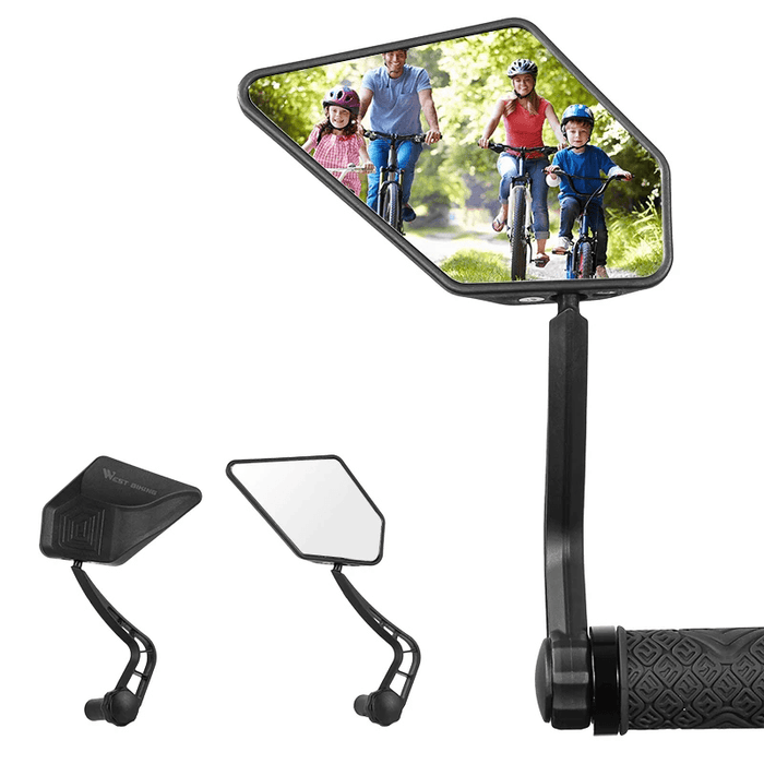 WEST BIKING 1 Pair Bicycle Rear View Mirror HD Wide Angle 360 Degree Rotate Cycling MTB Road Bicycle Handlebar End Rearview Mirrors