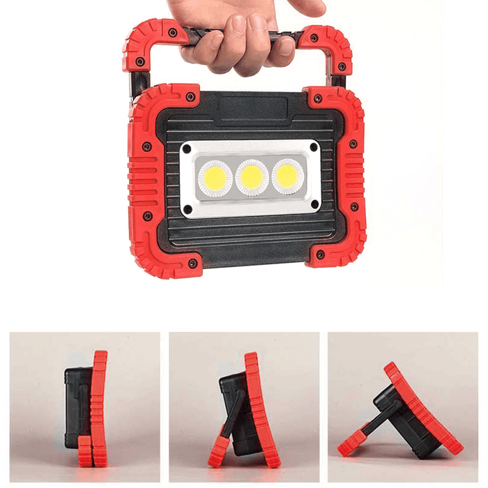 380W COB Work Lamp 2 Modes Adjustable USB Rechargeable Camping Light Searchlight Power Bank